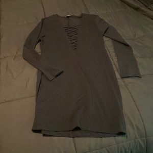 Express black skater crisscross dress women’s medium